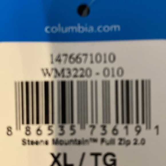 Columbia Black Crew Neck Sweater w Zipper, Brand New with tags - Picture 4 of 4